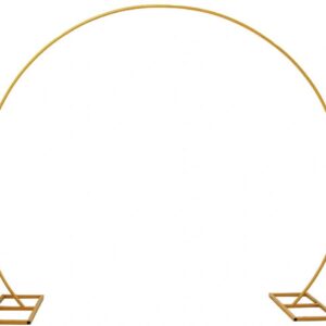 Gold circular arch on white background