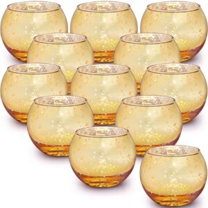 Set of decorative glass votives