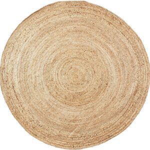 Natural fiber circular rug