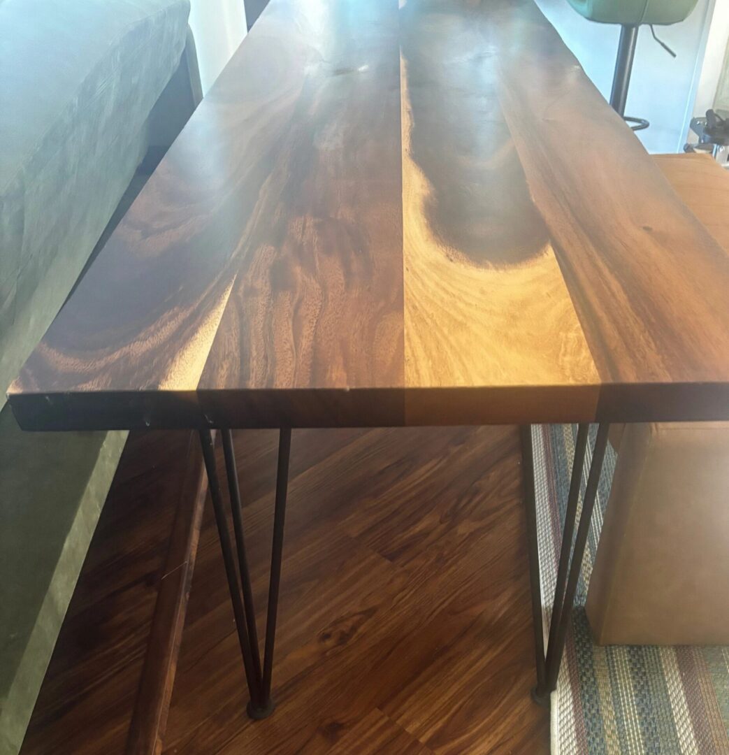 Rustic wooden table design