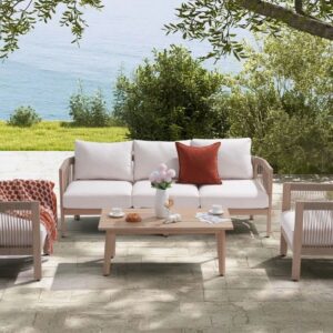 Elegant garden seating under tree shade
