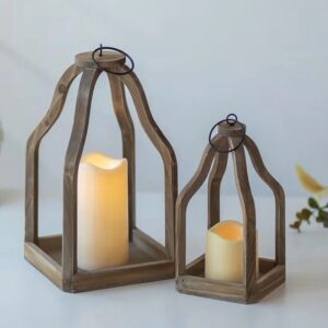 Decorative lanterns with warm glow