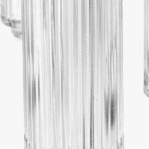 Clear ribbed glass vase