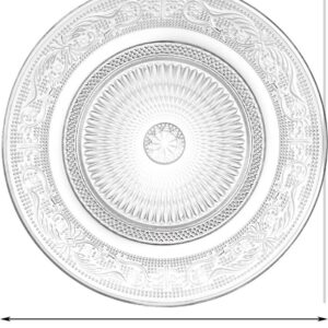 Elegant 7-inch patterned glass plate