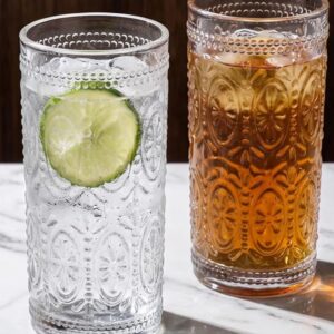 Iced tea in decorative glass