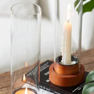 Elegant candle decor with greenery