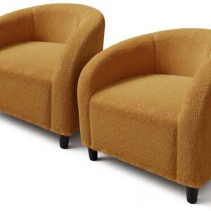 Modern yellow upholstered chairs