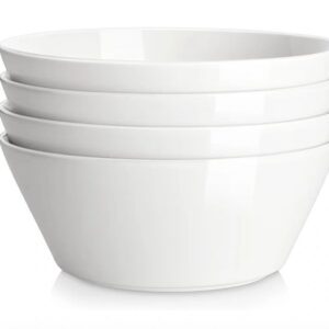Stacked white ceramic bowls