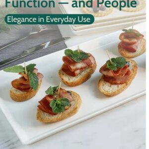 Elegant finger food presentation on tray