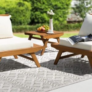 Garden seating with side table