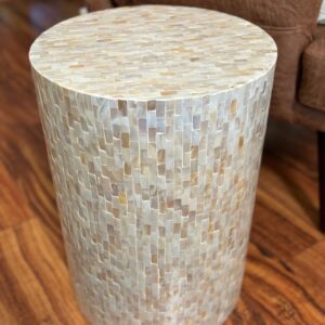 Mosaic-patterned round accent table