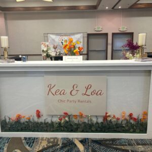 Chic party rentals display booth