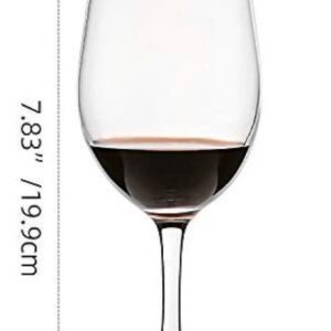 Empty wine glass dimensions