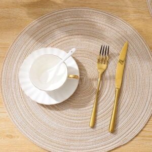 White cup with gold-trimmed spoon
