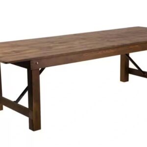 Long wooden table with simple design