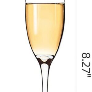 Tall glass filled with champagne