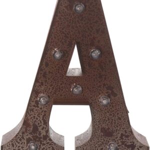 Vintage-style illuminated letter A