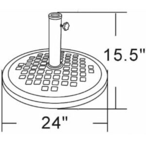 Round umbrella stand schematic