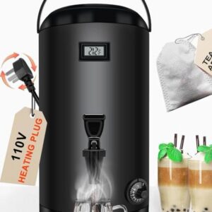 Large black tea boiler with display