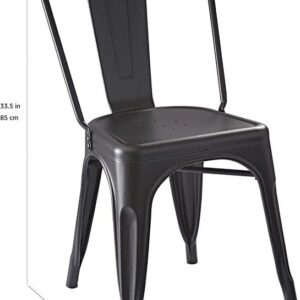 Black Metal Bistro Chair