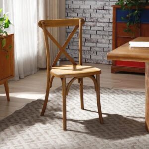 Cross Back Chair with black grain