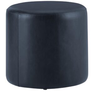 Navy Blue Ottoman 17" tall by 19" round 
