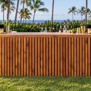 8' Wood Slat Bar