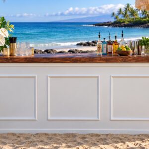 8'  White Three Panel Bar