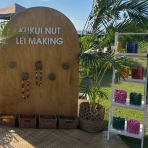 Kukui Nut Lei Making Station