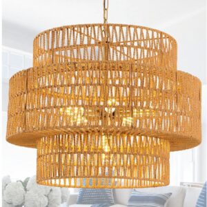 3 tier Rattan Lantern